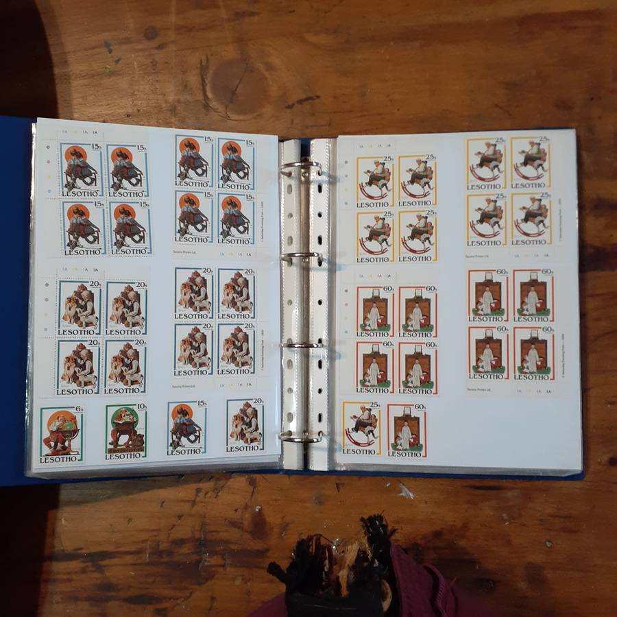 Lesotho Stamp album - 36 pages - fantastic definative collection clean stamped and unstamped