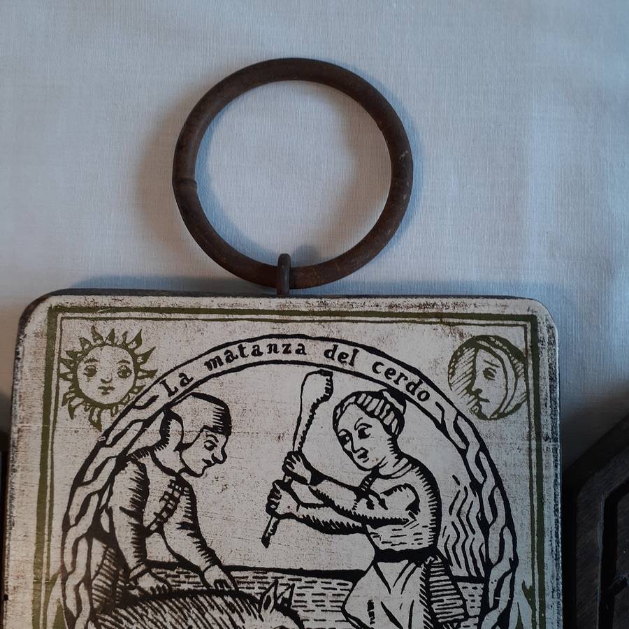 carved printed medieval tile wall decorative item - art pot stand