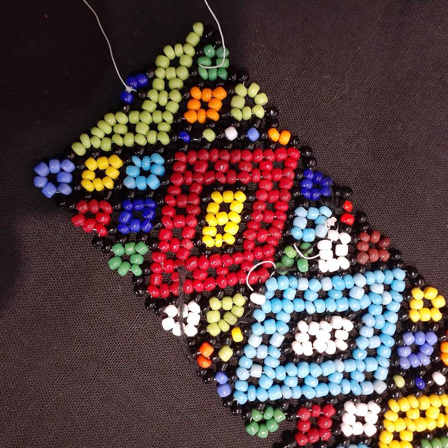Sold Bob August 25  Zulu beadwork belt band - glass beads