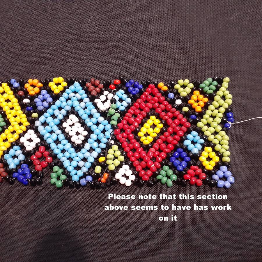 Sold Bob August 25  Zulu beadwork belt band - glass beads