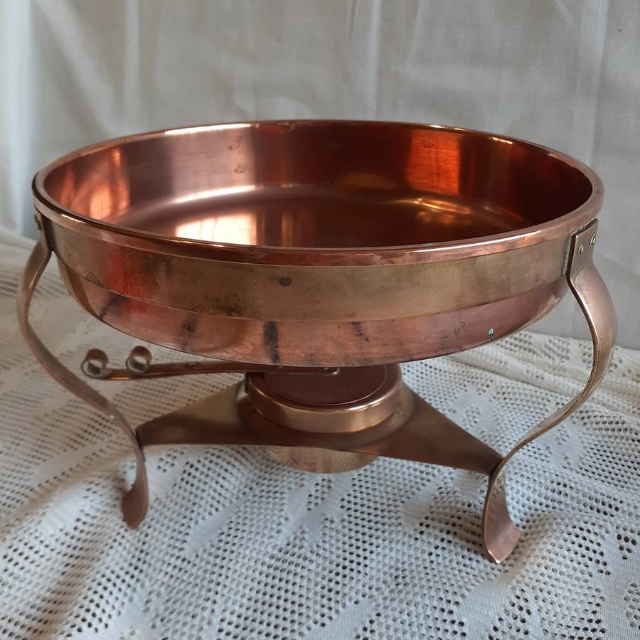 Copper Chafing Dish - DURO BandM Portugal - spirit poaching pan