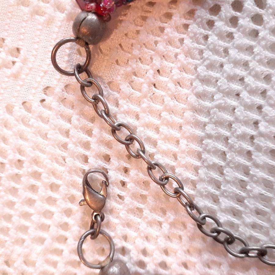 two glass bead necklaces - vintage