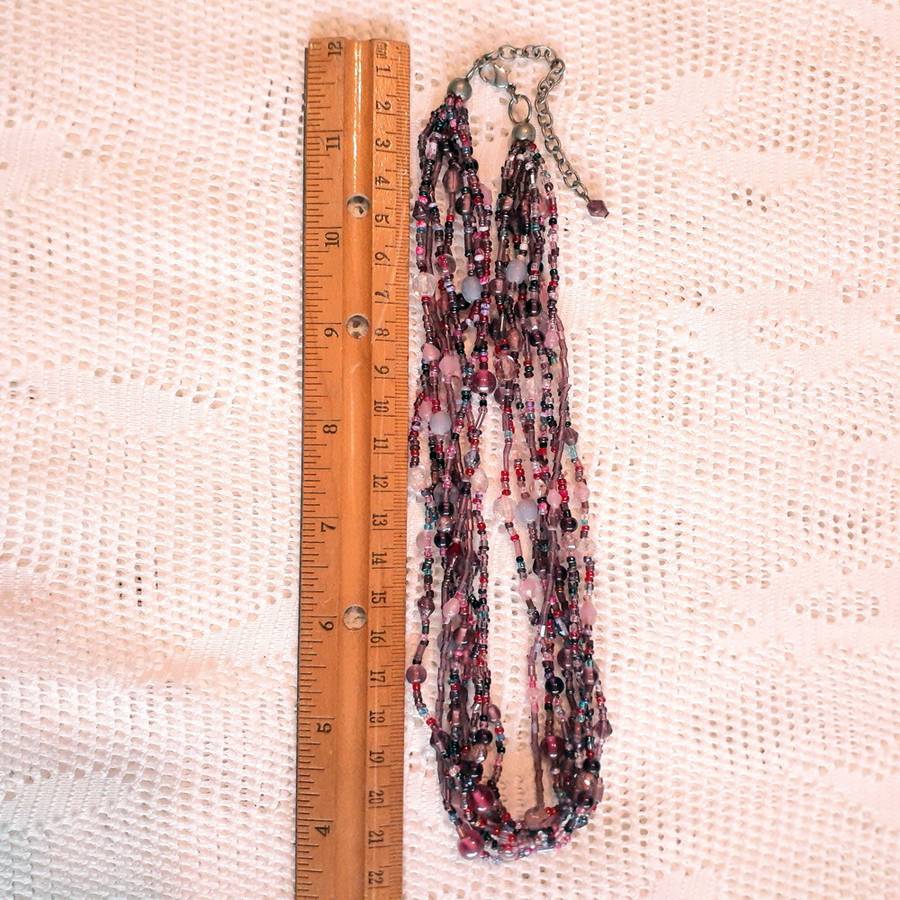 two glass bead necklaces - vintage