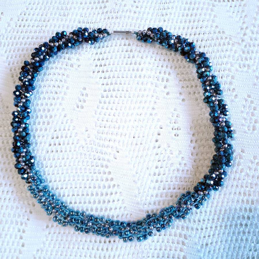 two glass bead necklaces - vintage