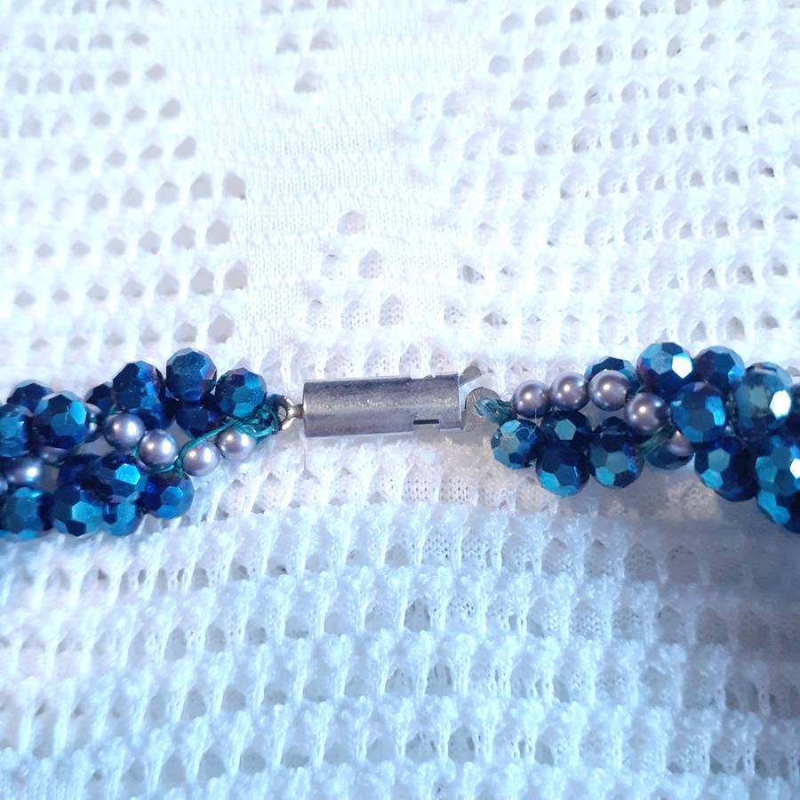 two glass bead necklaces - vintage