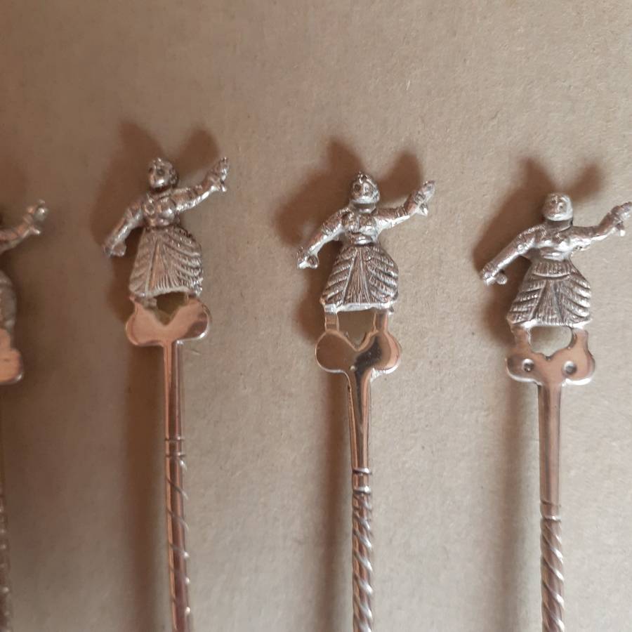 6 teaspoons Thai Bali Indonesian dancers - boxed