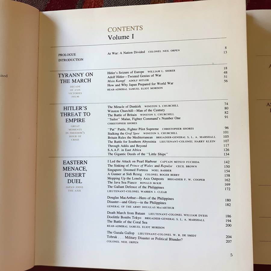 World War volume 1 and 11 Readers Digest Illustrated Story  Two Volumes