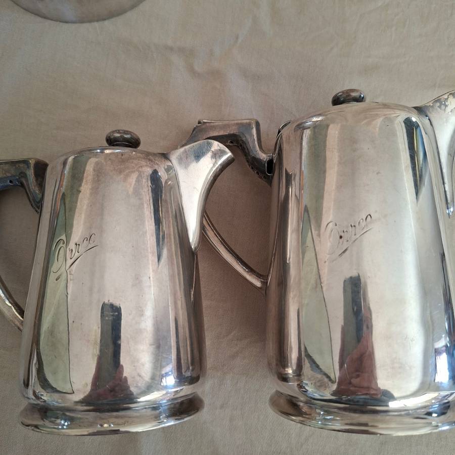 3 vintage hotelware items Tea pot, hot water, and milk jug