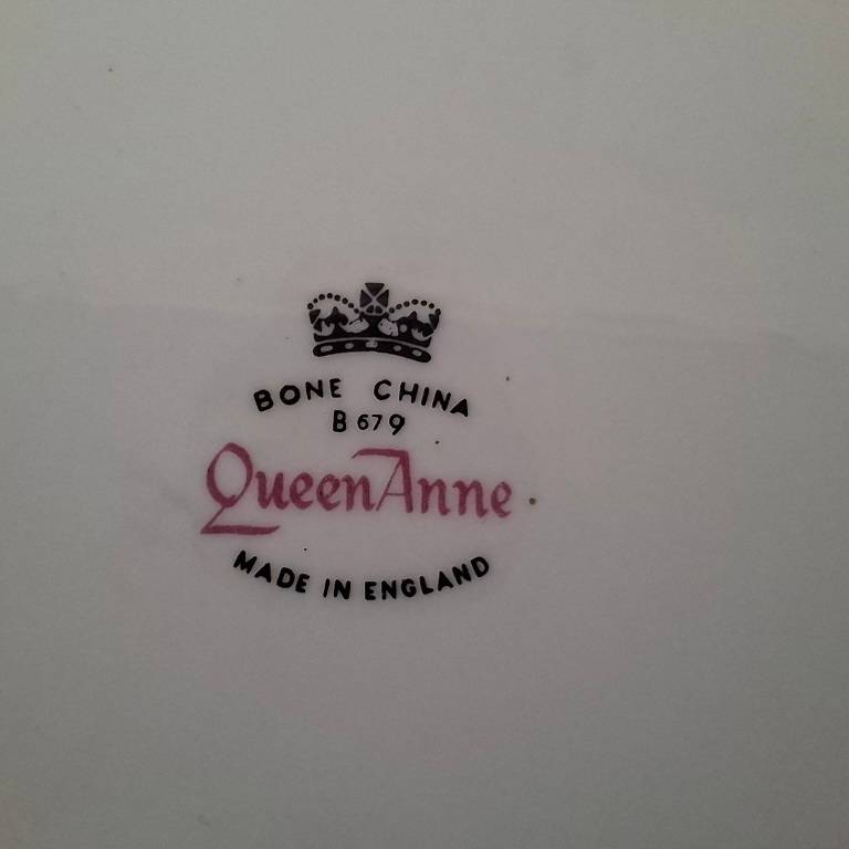 Tea Set Queen Anne 6 trios cake plate sugar basin and milk jug