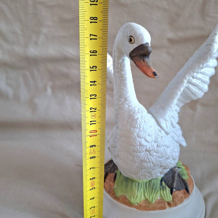 Ceramic white swan in bisque ware.  20cms tall.   Beautifully elegant