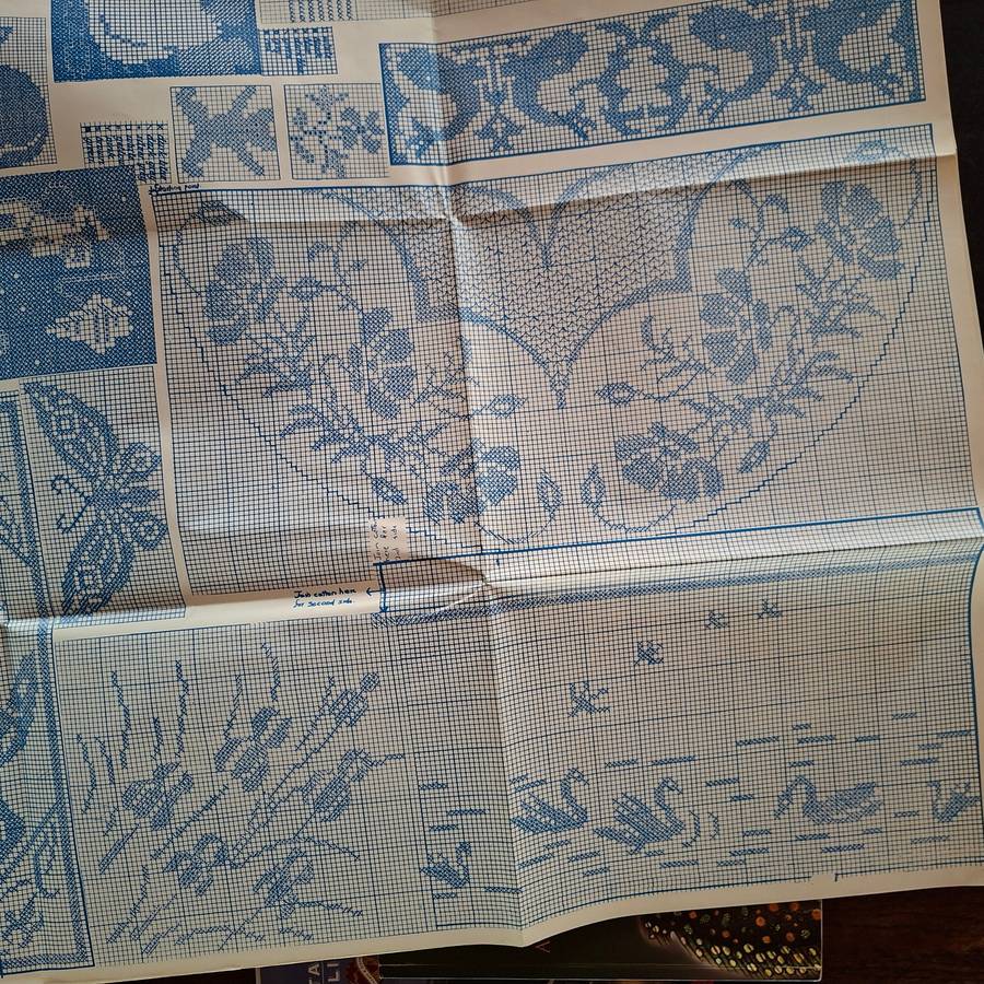Crochet and fine knitting E E Visser Plus 2 folded double sided A0 cross stitch patterns 520 pages