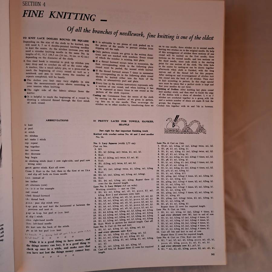 Crochet and fine knitting E E Visser Plus 2 folded double sided A0 cross stitch patterns 520 pages