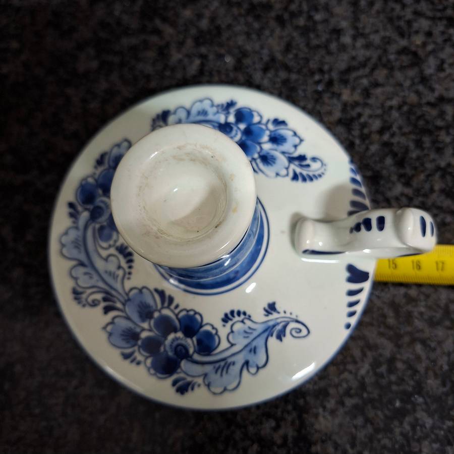 Delft Candle stick - blue and white - hand painted
