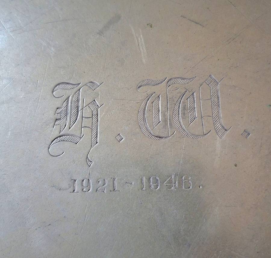 Walker and hall silver plate salver - drinks tray  butlers tray 1945