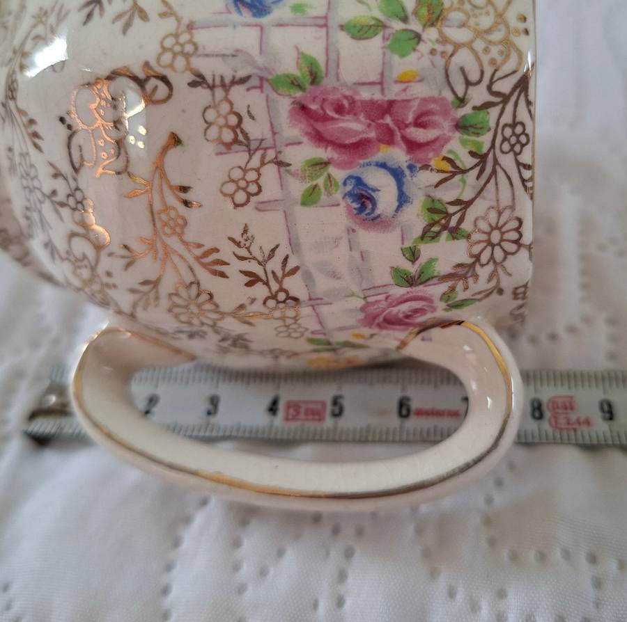James Kent Foley Milk Jug and Sugar Basin Trellis Rose design - part tea set