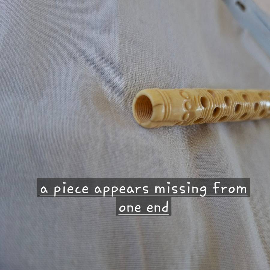 Vintage bone needle case needle holder