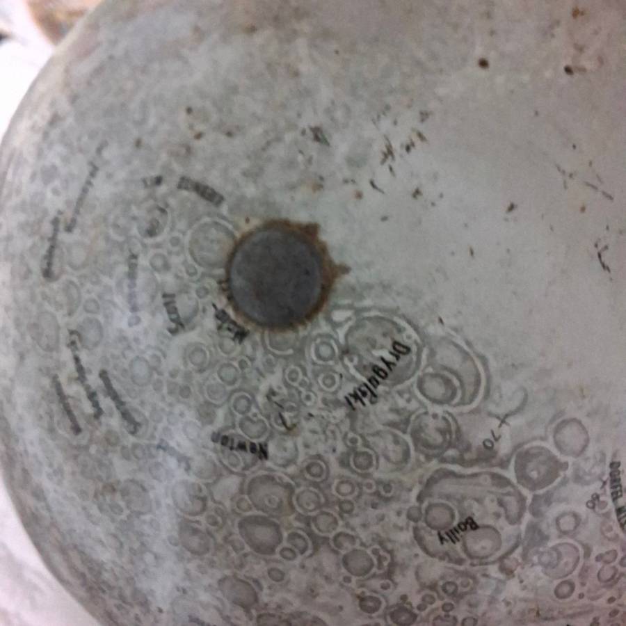 Moon Lunar Globe with crash sites and lunar landings - Replogle Globes 1963