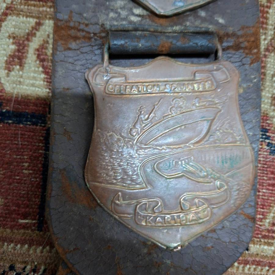 6 Rhodesian war operation plaques on leather strap