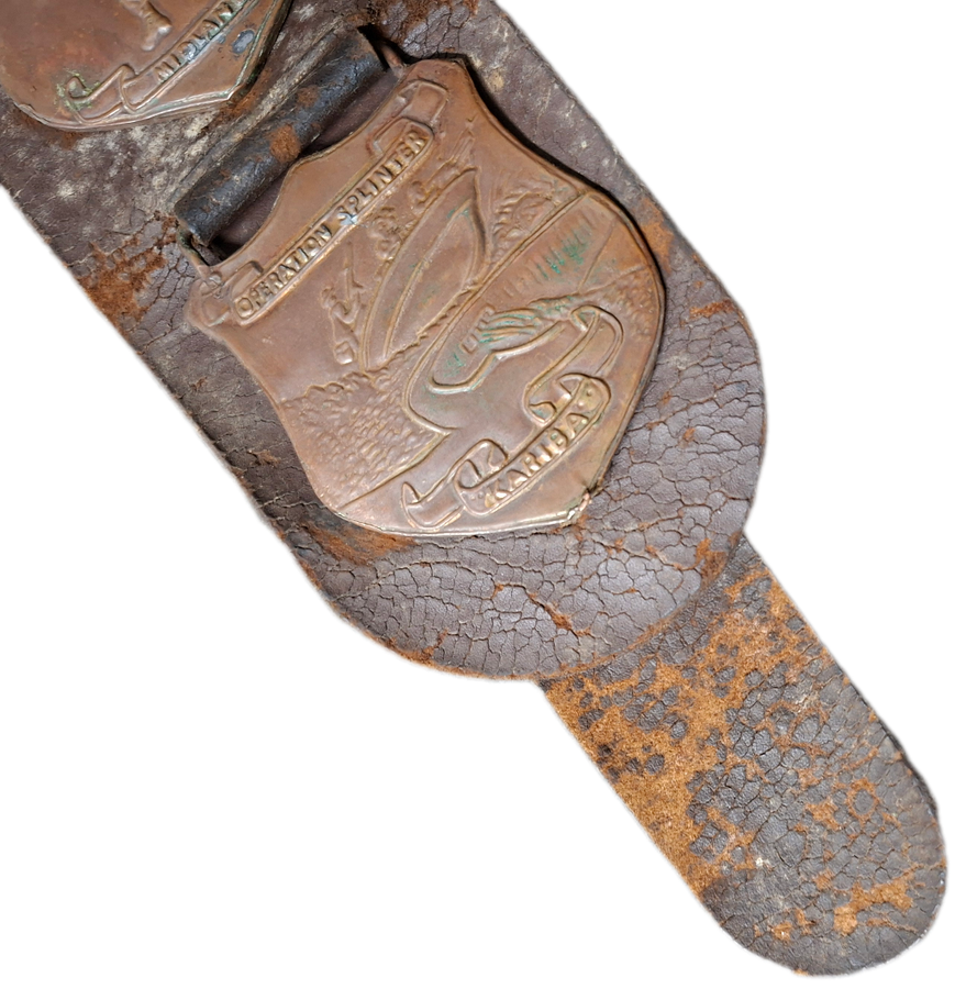 6 Rhodesian war operation plaques on leather strap