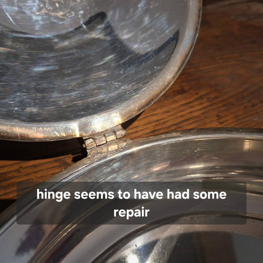 Silver plate on copper - crumb tray,  crumb pan, silent butler.