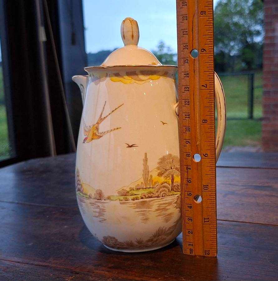 Granton china part tea set "Derwent"  Swallows and rural scenery  1930's/40's