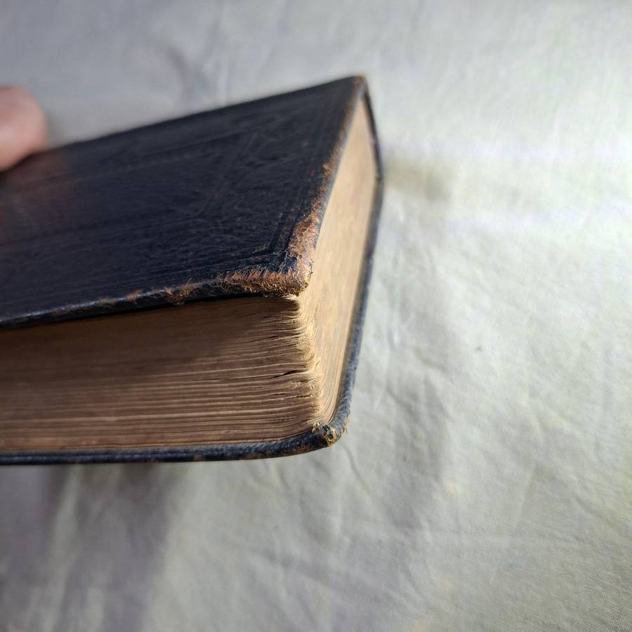 Antique Bible Gaelic Welsh - Y Bibl - leather bound