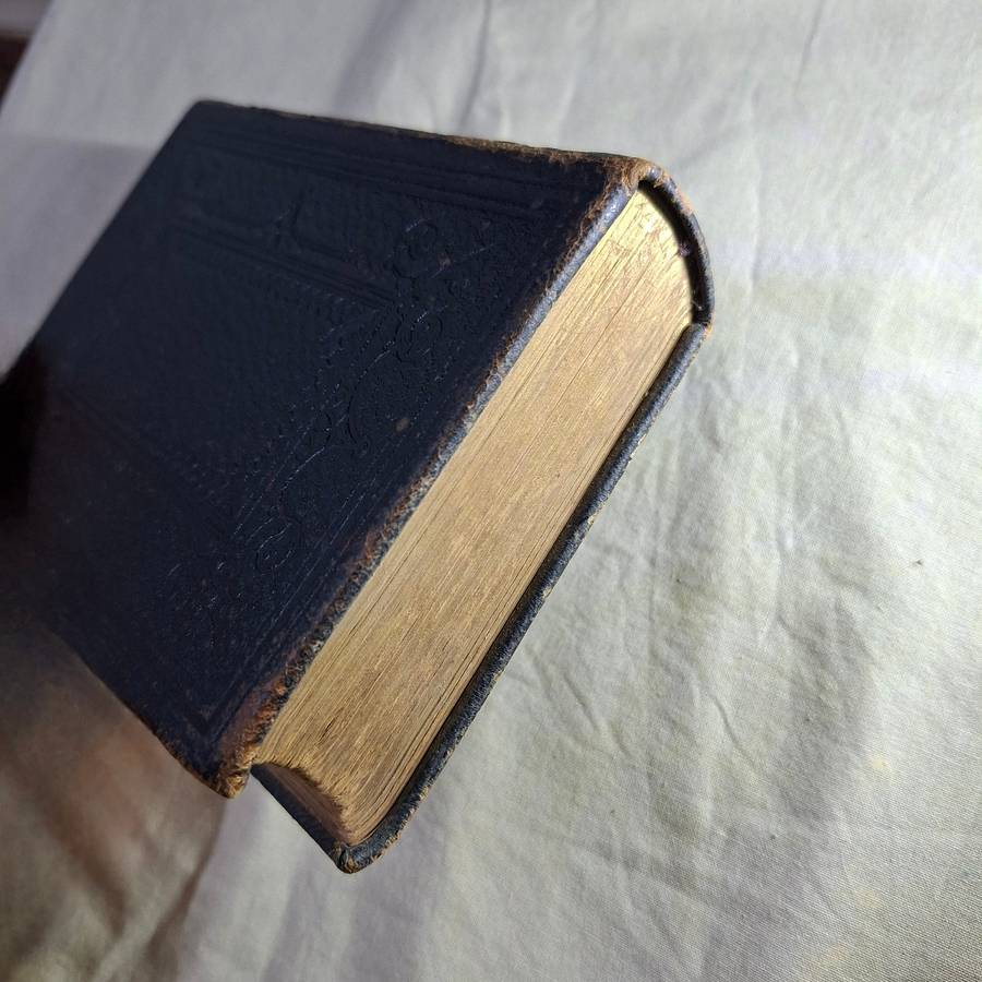 Antique Bible Gaelic Welsh - Y Bibl - leather bound