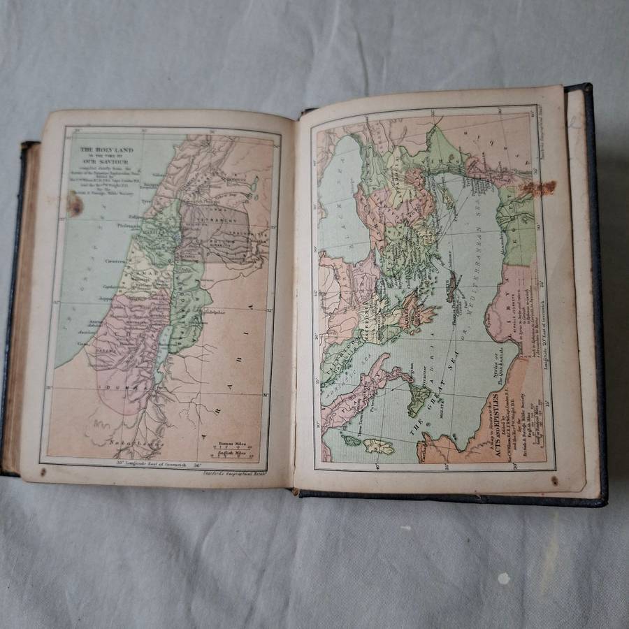 Antique Bible Gaelic Welsh - Y Bibl - leather bound
