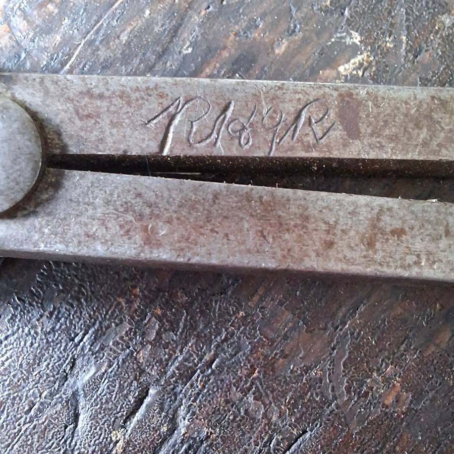 Vintage woodwork metalwork tools spring dividers calipers - Starrett Co USA - 25 cms