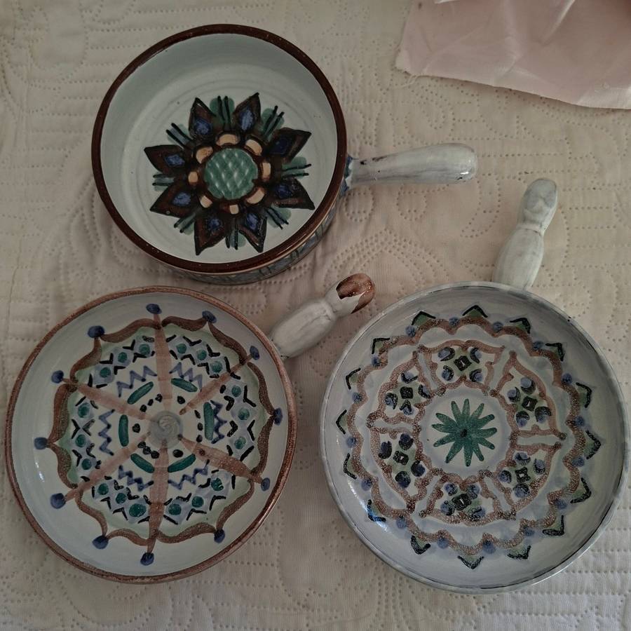 SA studio pottery The Old Jar Benoni - 2 With Impressed marks  snack bowls