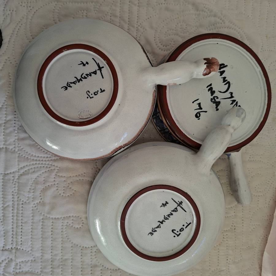 SA studio pottery The Old Jar Benoni - 2 With Impressed marks  snack bowls