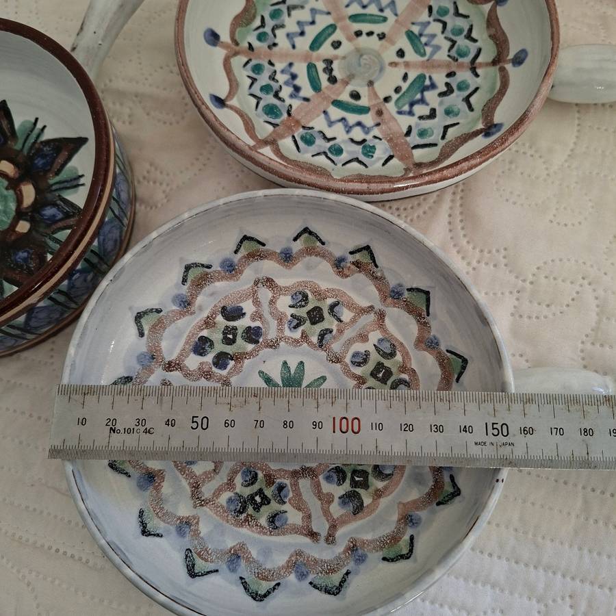 SA studio pottery The Old Jar Benoni - 2 With Impressed marks  snack bowls