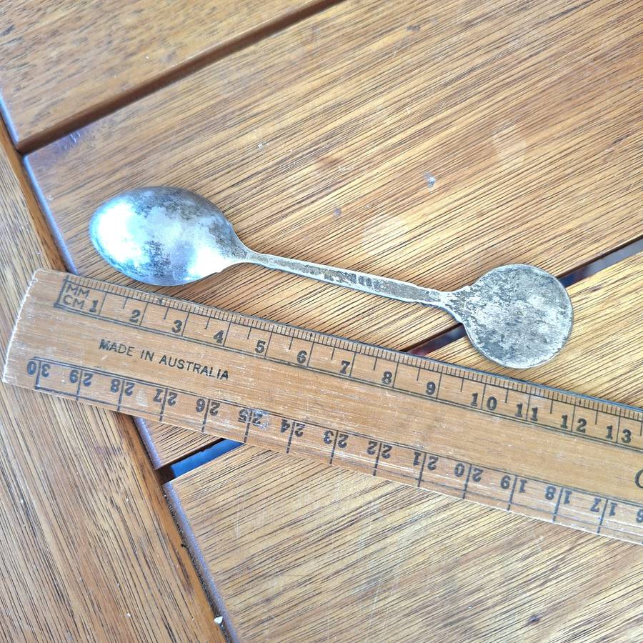 Enamelled TVL Transvaal Landbou Unie Teaspoon  10.5 cms