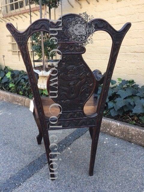 19th Century Chinese Export Elmwood Armchair