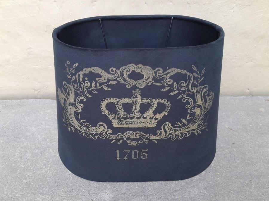 A Black And Gold Crown Hand-Made Lampshade