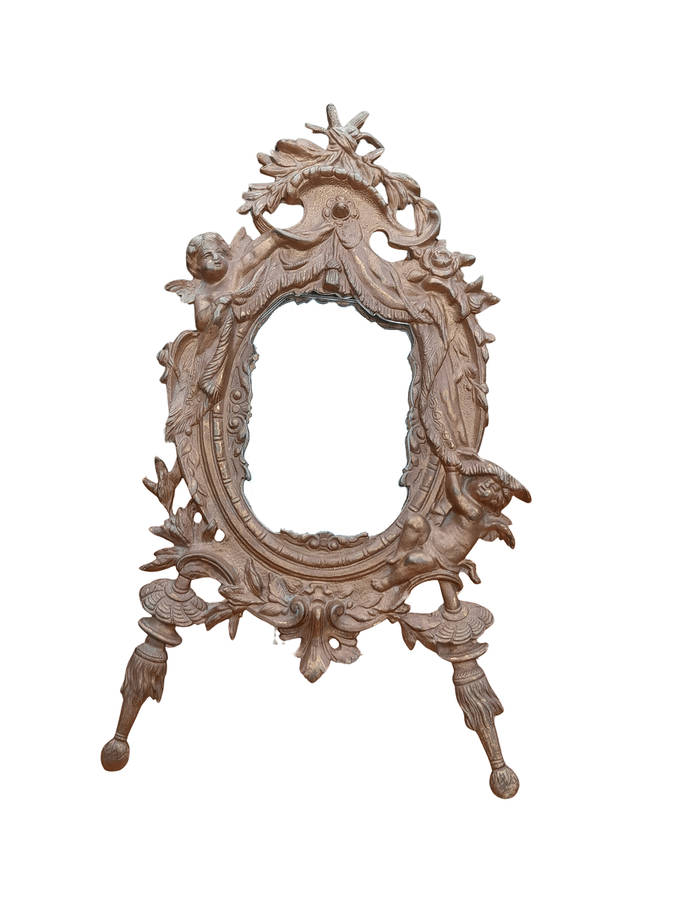 A Late 19th Century French Brass Mirror