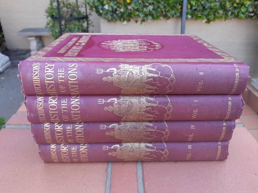 BOOKS: A 20th Century Set of Four Books History of the Nations Volumes 1-IV  by Hutchinson 