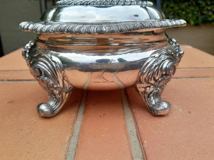 An Antique 19th Century Pair of Old Sheffield Silver-Plate Tureens