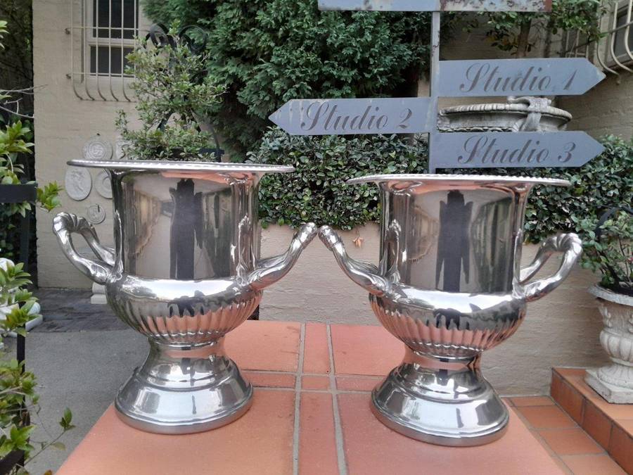 A Pair Of Silver Plate Champagne/Wine Buckets