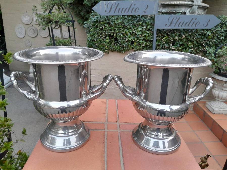 A Pair Of Silver Plate Champagne/Wine Buckets