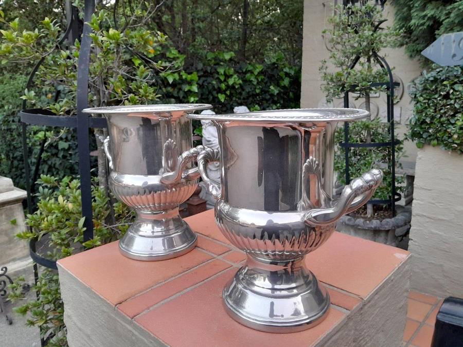 A Pair Of Silver Plate Champagne/Wine Buckets