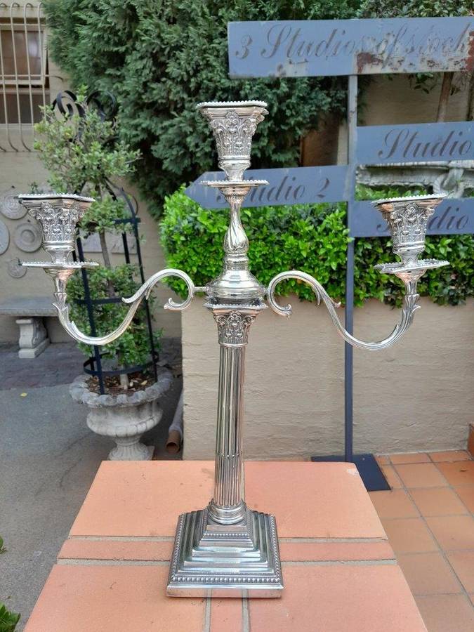 An Antique Victorian Corinthian Candelabra