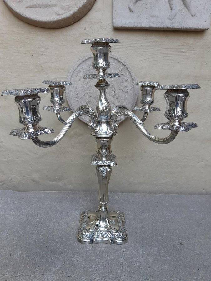 A 20th Century Silver Plated Candelabra