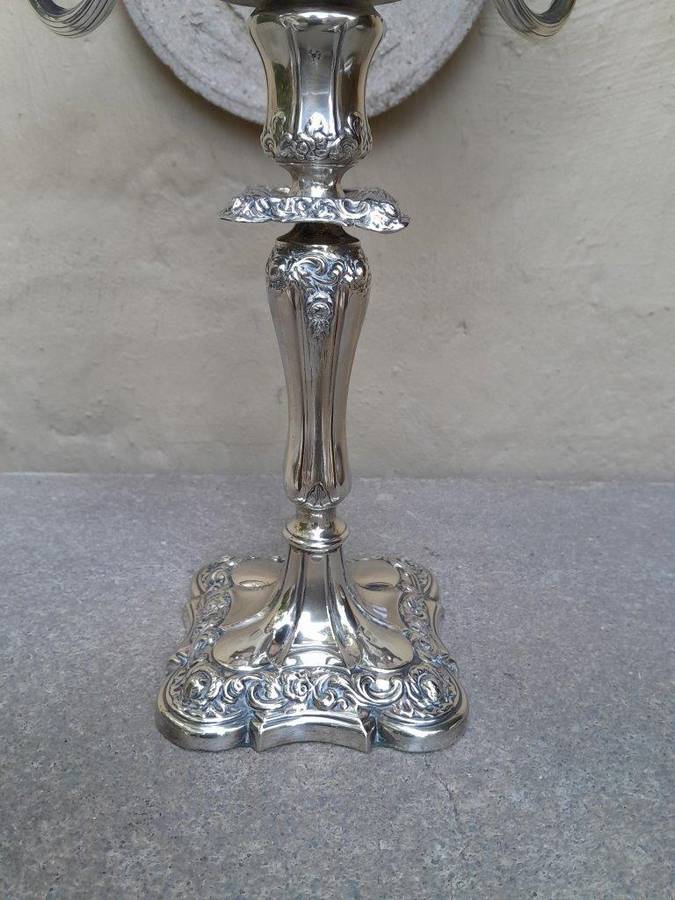 A 20th Century Silver Plated Candelabra