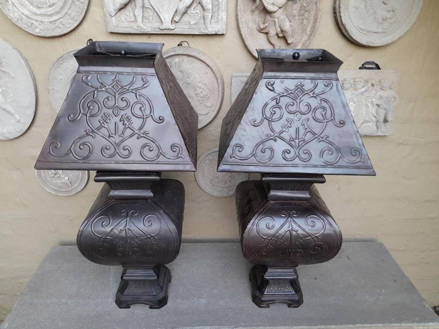 A 20th Century Pair Of Metal Table Lamps