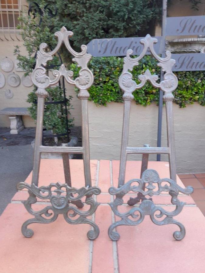A 20th Century Pair Of Brass Easels