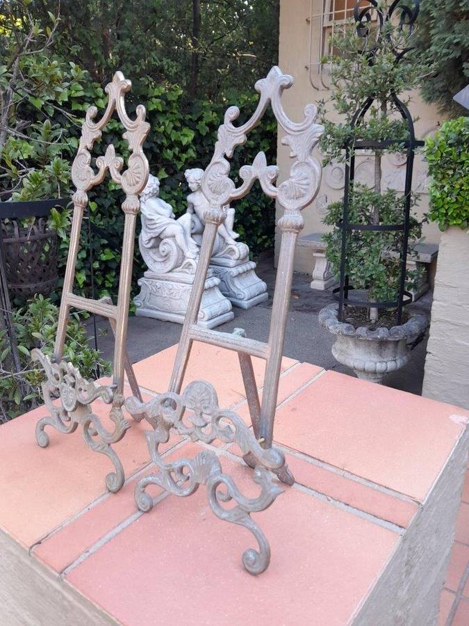 A 20th Century Pair Of Brass Easels