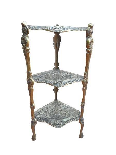 A 20th Century Brass Three Tier Stand