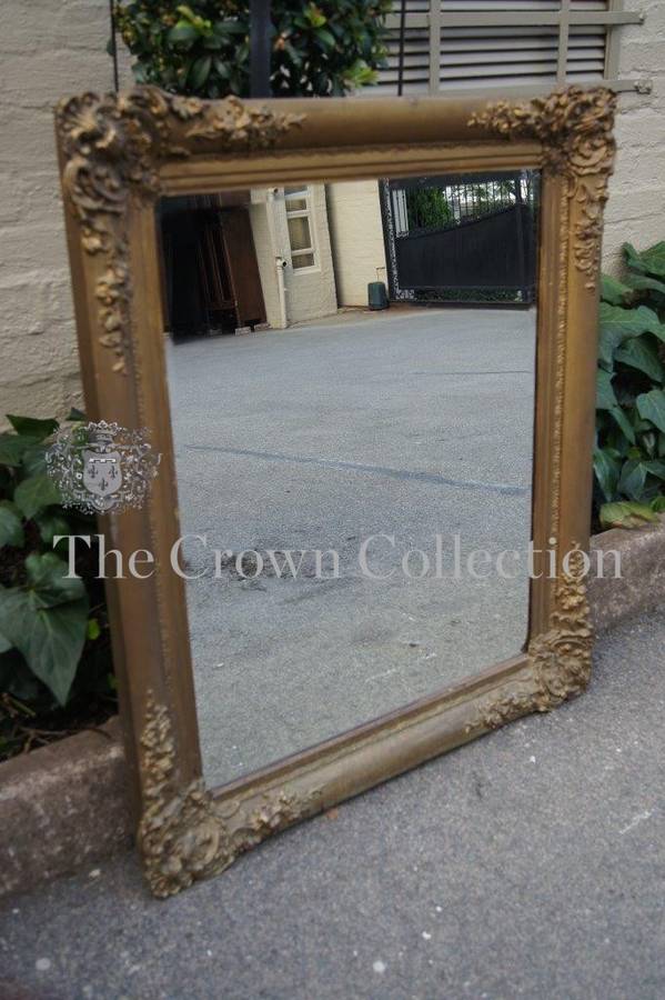 Gilt Framed Rectangular Bevelled Mirror
