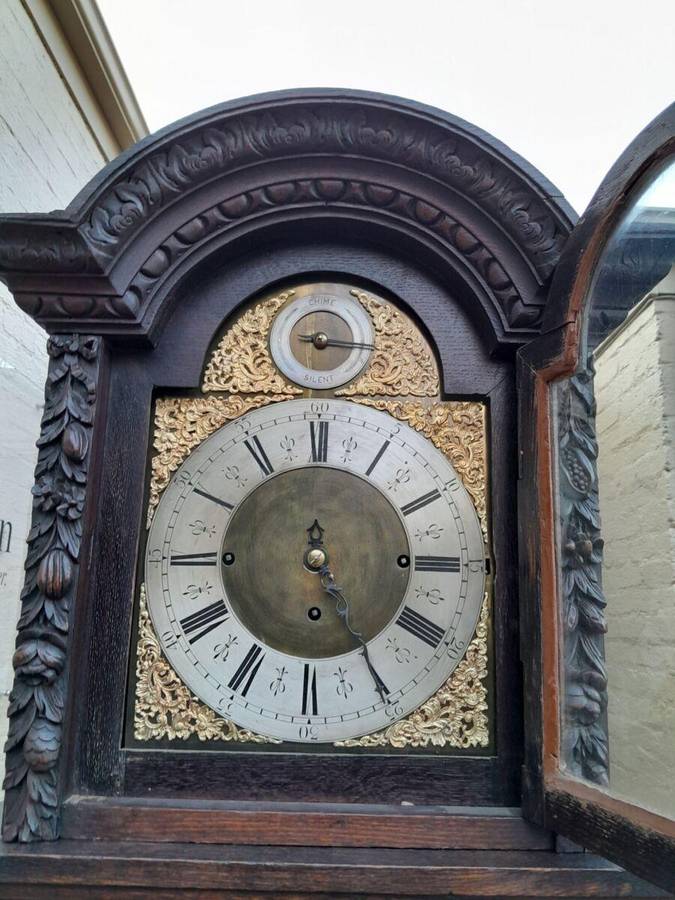 An Antique Heavily Carved Highly Decorative Longcase / Grandfather